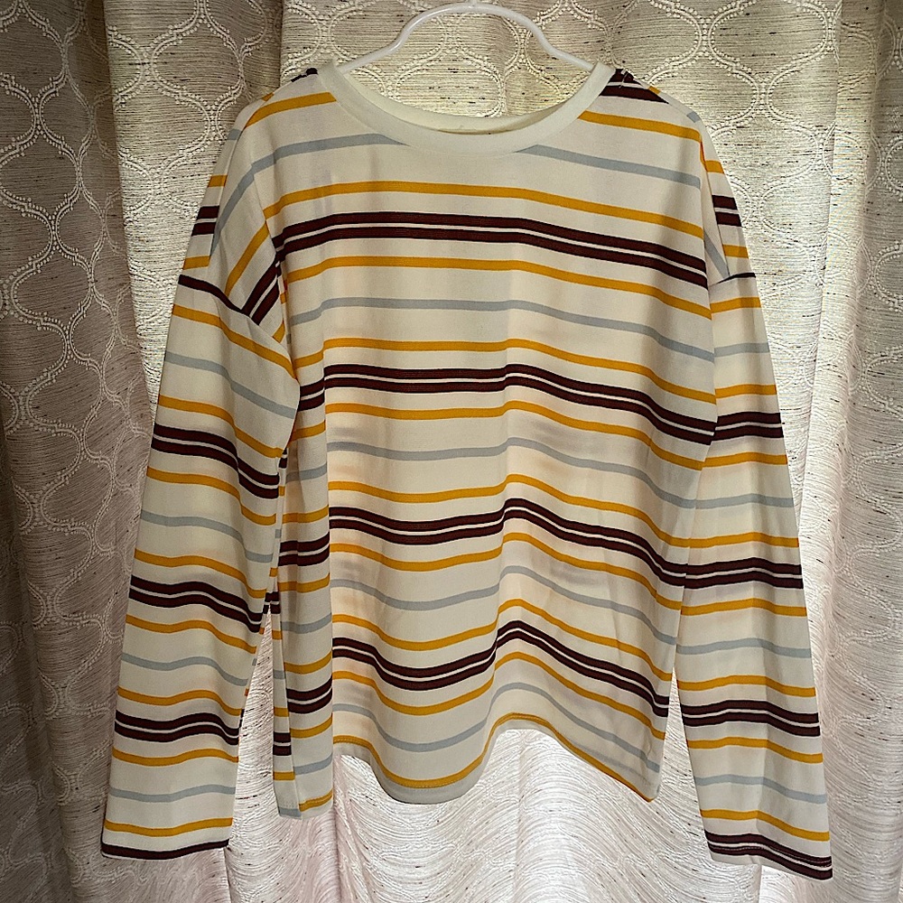 Copper Key Girls size L (12) Ruby Striped Long Tee